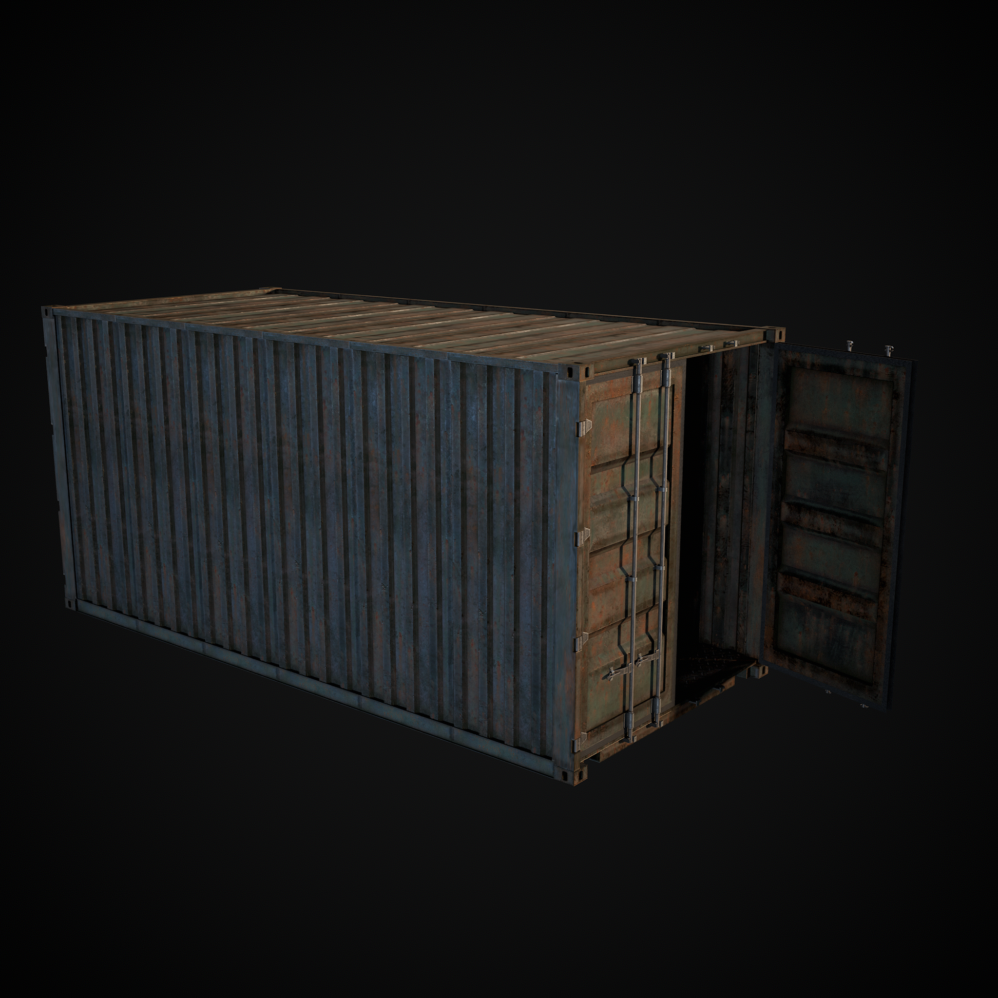 Shipping Container — Game-Ready 3D Asset